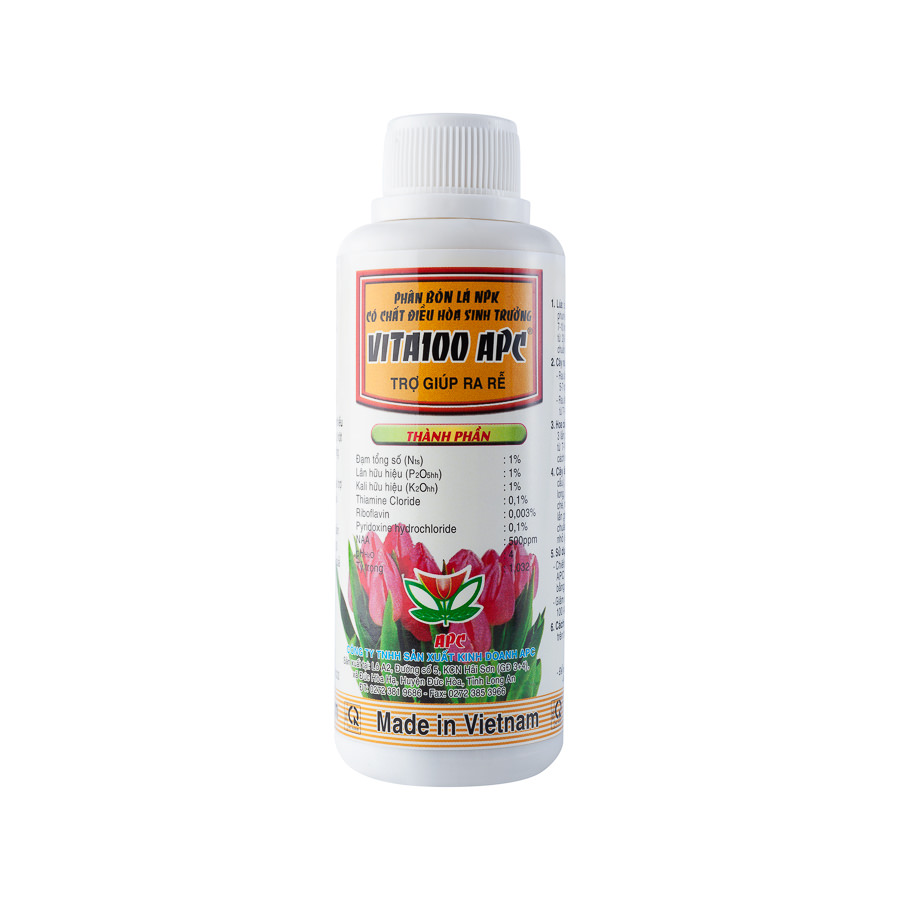 PHÂN BÓN LÁ HỖN HỢP NPK CÓ CHẤT ĐIỀU HÒA SINH TRƯỞNG - VITA100 APC