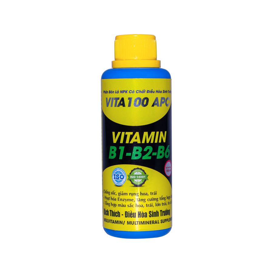 PHÂN BÓN LÁ NPK CÓ CHẤT ĐIỀU HÒA SINH TRƯỞNG - VITA100 APC - VITAMIN B1-B2-B6